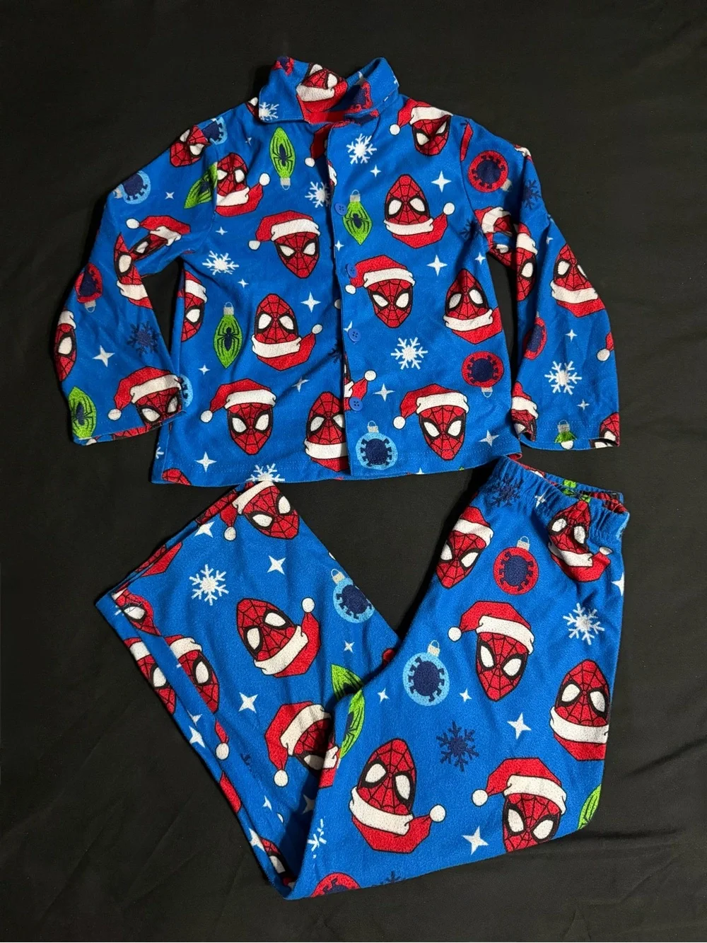 Marvel Kids Blue Spider-Man Holiday Pajama Set